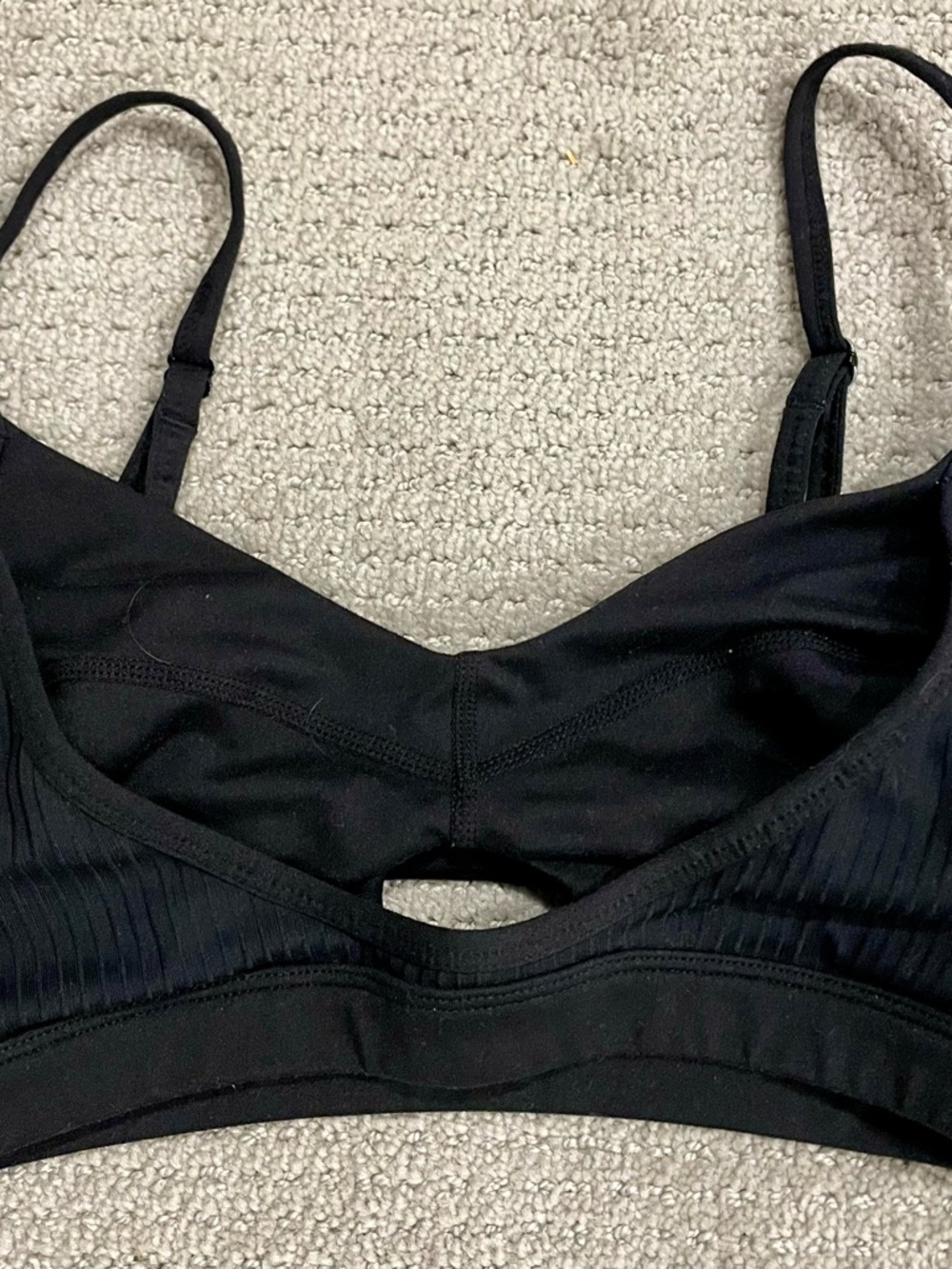 Free People Movement Black Wireless Bralette with Cutout Detail Women Intimates